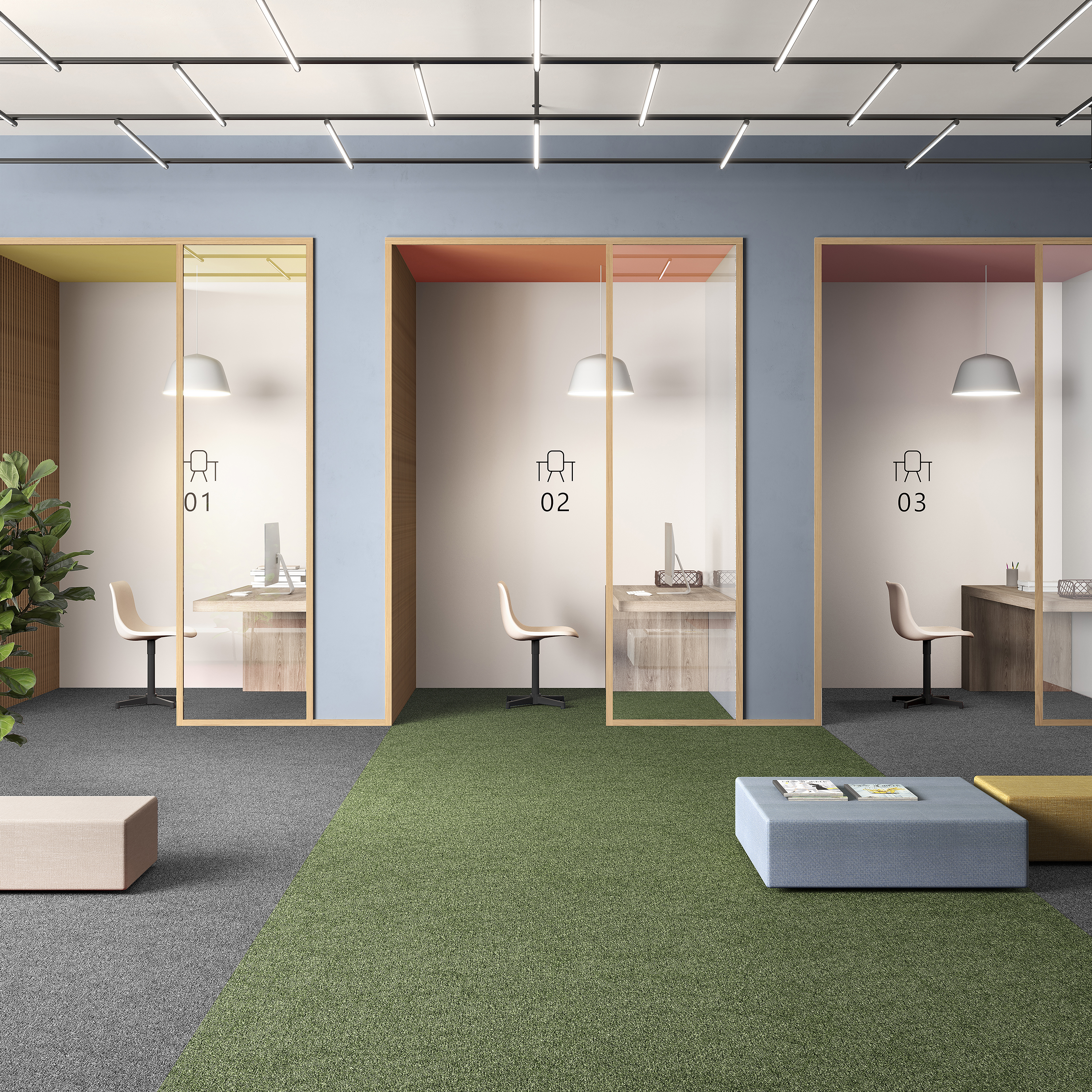 Ковровая плитка Medusa Tile 21 (500*500*5 мм) — купить в Липецке