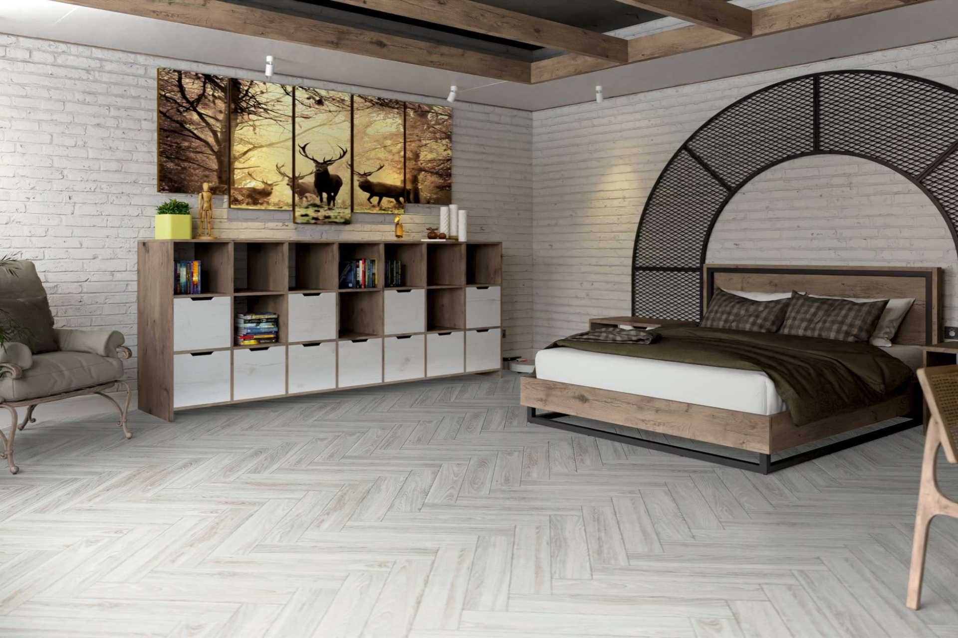 Инженерный паркет «Damy Floor» Ванильный (укладка елочкой) — купить в Липецке