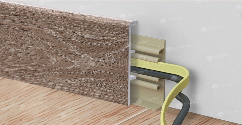 Напольный плинтус Rico Concept 80 Дуб каньон кремовый (2200*20*80 мм) — купить в Липецке