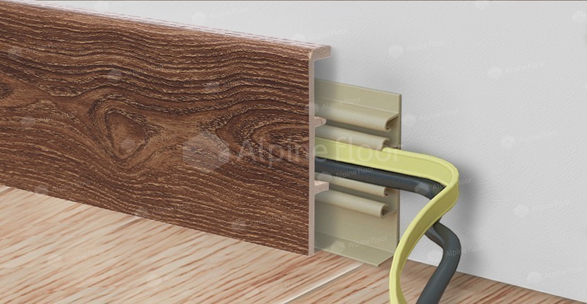 Напольный плинтус Rico Concept 80 Дуб миндальный (2200*20*80 мм) — купить в Липецке